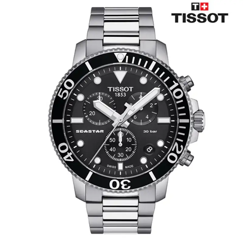 Orologlio Tissot Seastar 1000 Cronograph nero Talamelli Gioielleria