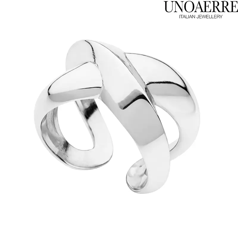 Anello a X argentato Unoaerre Talamelli Gioielleria