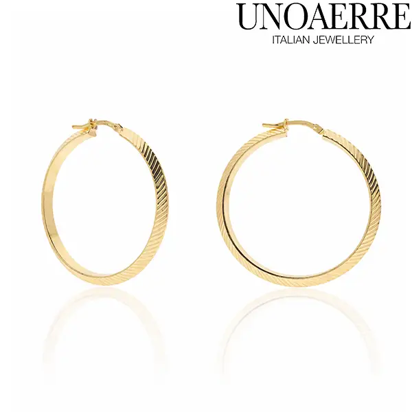 Orecchini Dorati a Cerchio Unoaerre