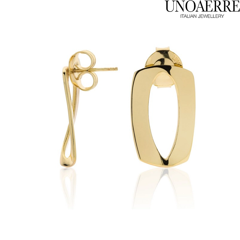 Orecchini Maglia Dorata Piatta Dinamica Unoaerre