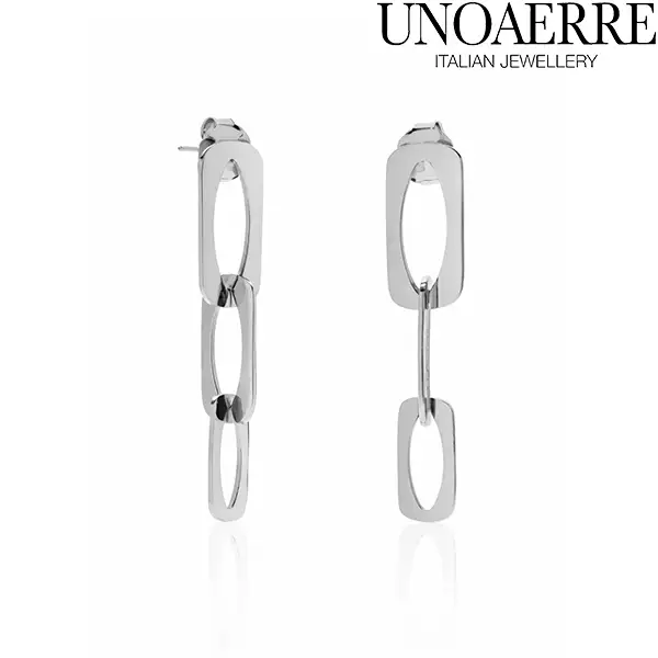 Orecchini Pendenti Catena Quadra Unoaerre