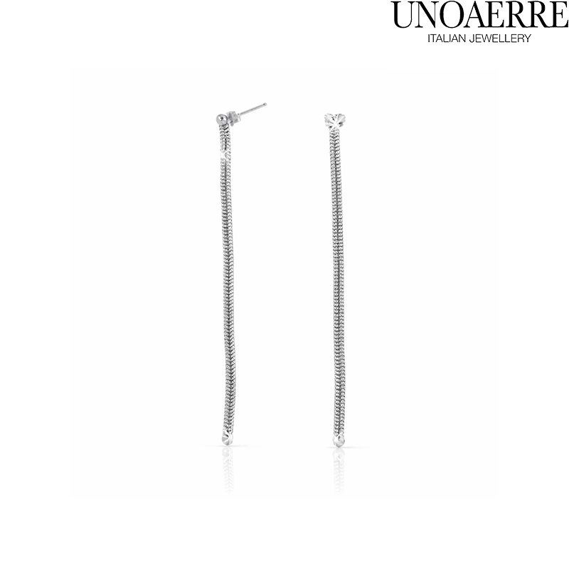 Orecchini tubogas color argento Unoaerre