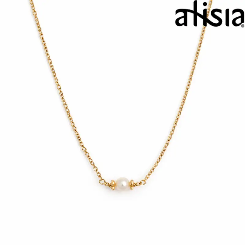 Collana Perla Tonda e Fioretti Alisia