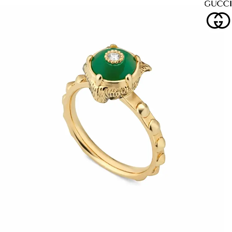 Anello Le Marchè des Marveilles Verde Gucci
