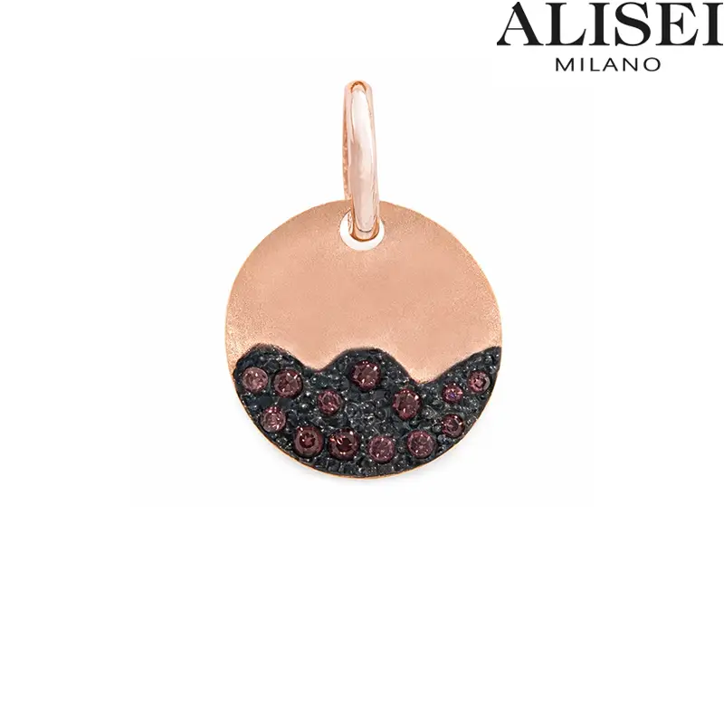 Ciondolo in Argento Rosato con Pietre Alisei