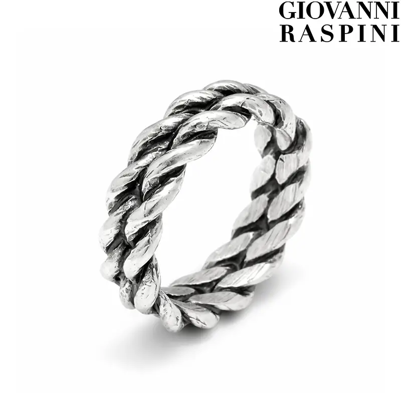 Anello Uomo Corda in Argento 925 Givanni Raspini
