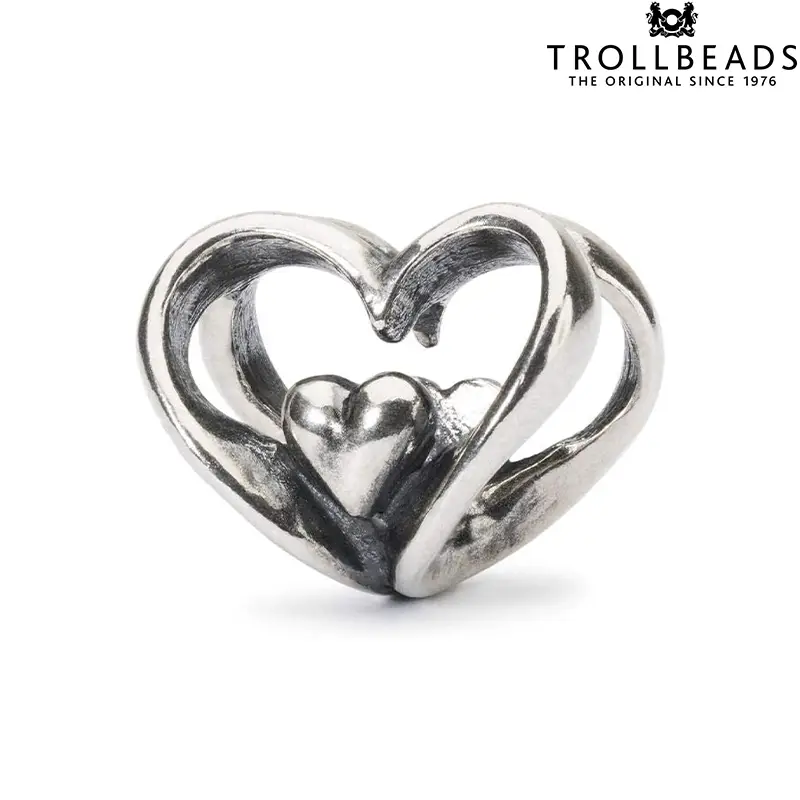Ciondolo Beads Cuore a Cuore in Argento Trollbeads