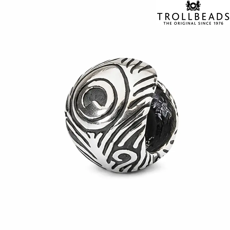 Ciondolo Beads Piume di Pavone in Argento Trollbeads