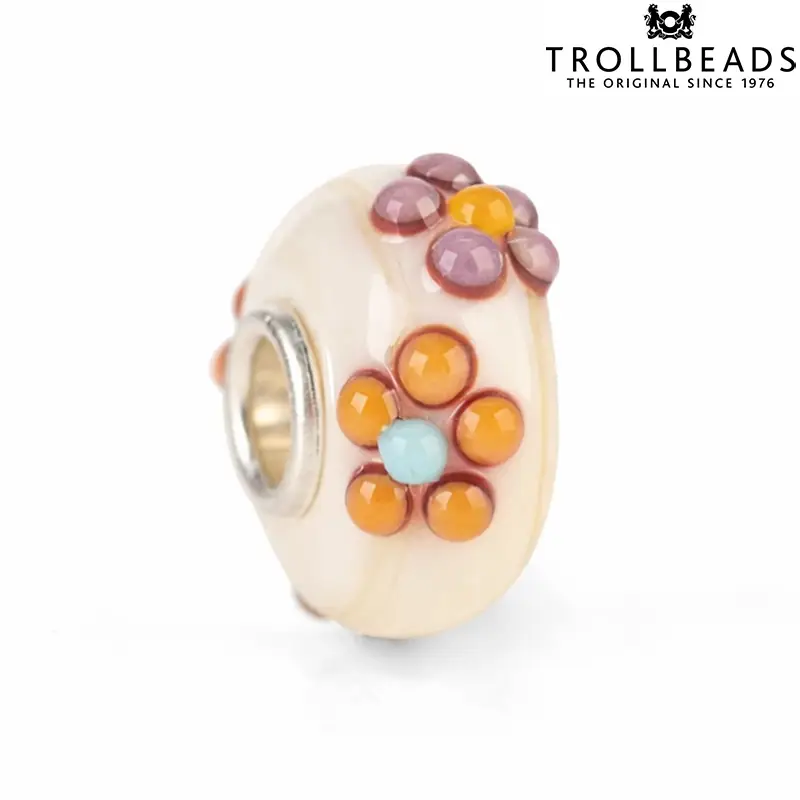 Ciondoli Beads Bouquet Bianco in Vetro Trollbeads