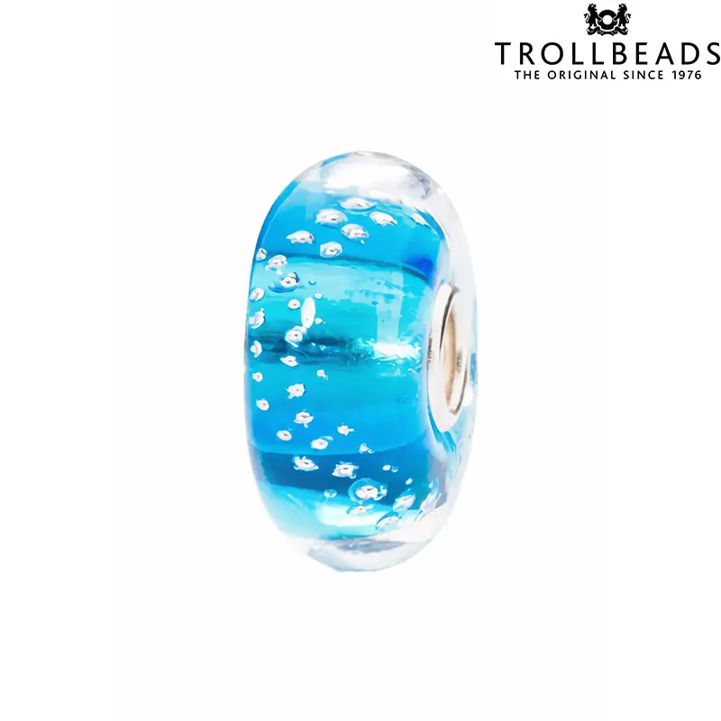 Ciondolo Beads Raggio d'Argento in Vetro Trollbeads