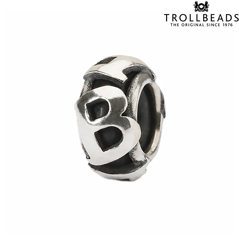 Ciondolo Breads Stop Charm in Argento Lettera “B” Trollbeads