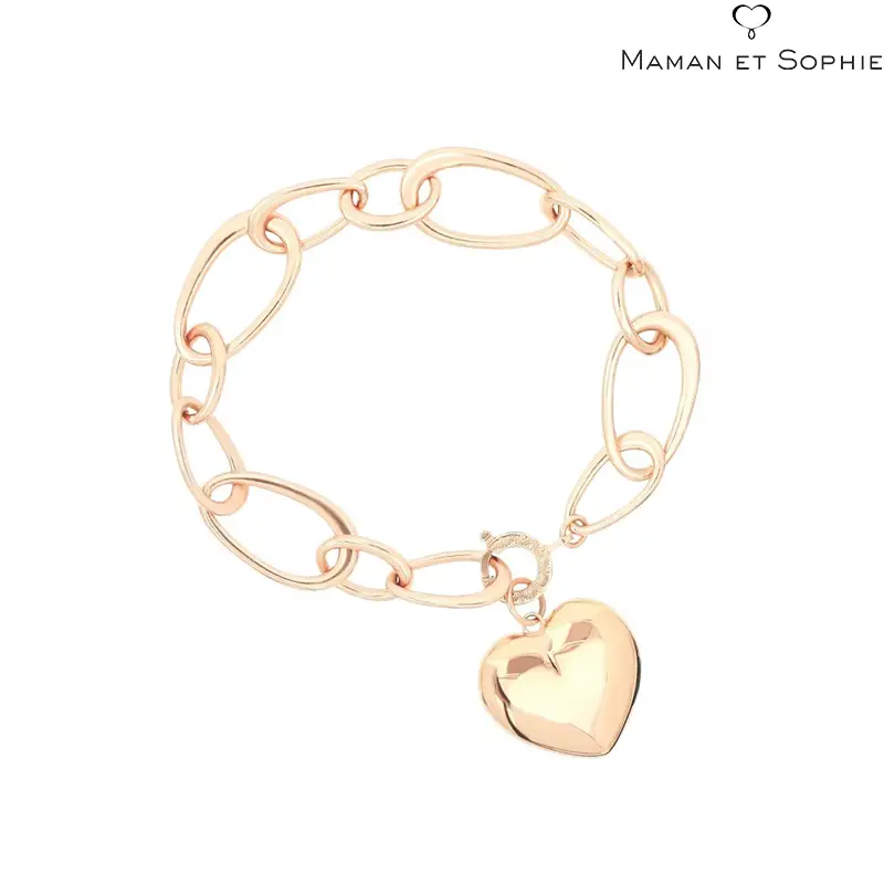 Bracciale Cuore Borbonico e Maglie Grandi Maman et Sophie