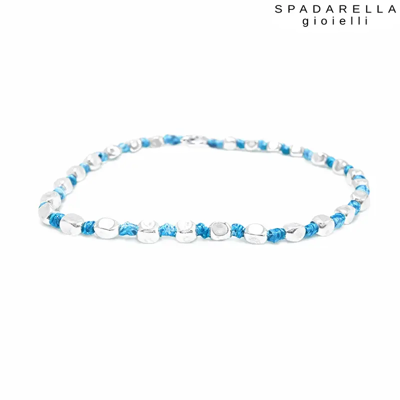Bracciale Filo Argento Celeste Spadarella