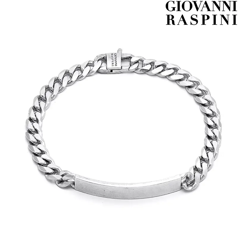 Bracciale Uomo Grumetta Piastrina in Argento Giovanni Raspini