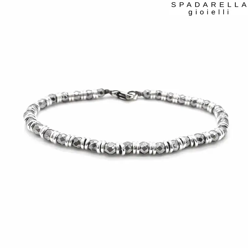 Bracciale Ematite Chiara e Argento Spadarella
