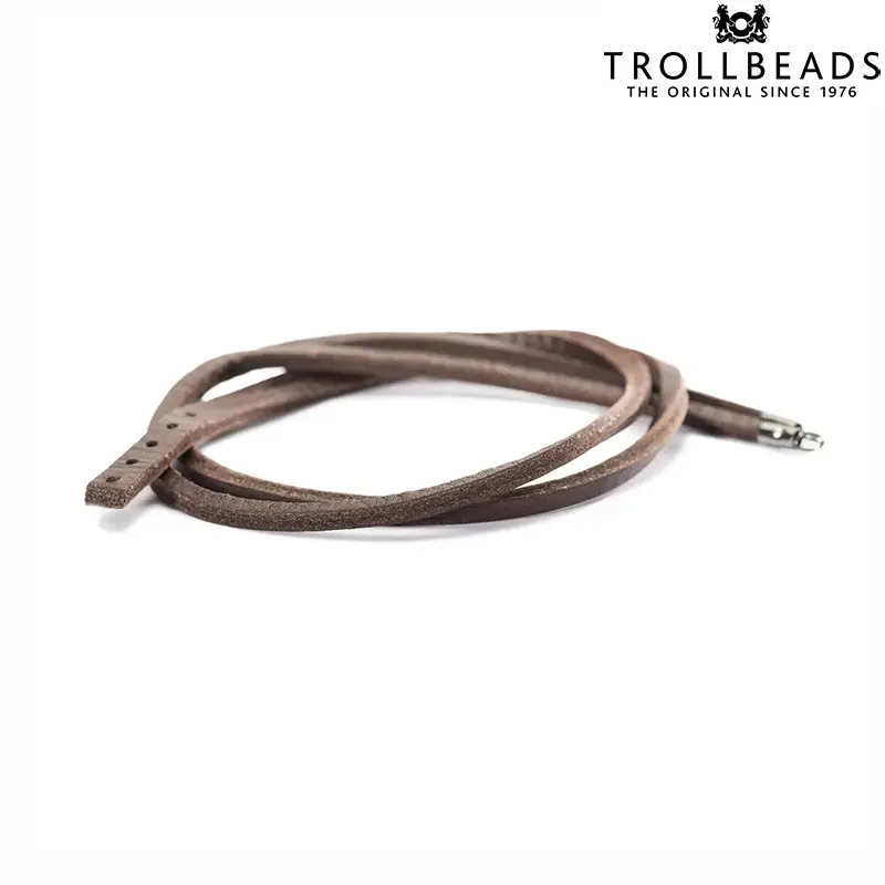 Bracciale in Cuoio Marrone Doppio Filo Unisex Trollbeads