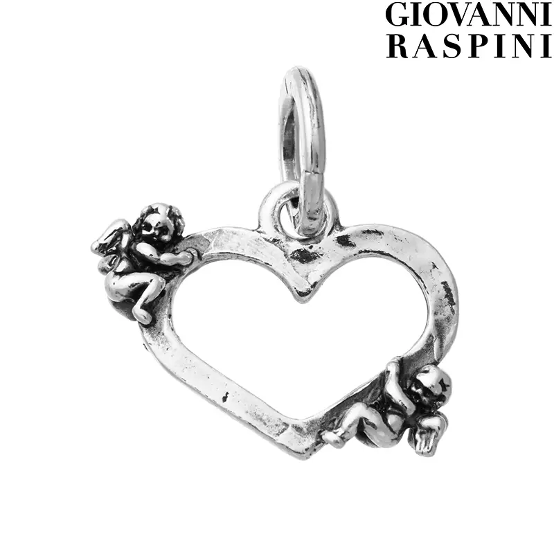Ciondolo Charm Cuore con Angeli Giovanni Raspini
