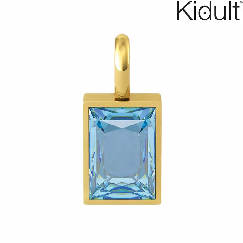 Ciondolo con Zircone Azzurro Taglio Baguette Energia Sogni Kidult