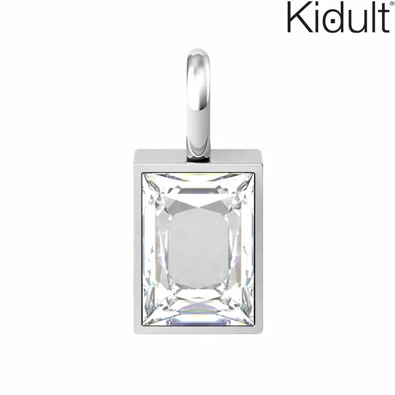 Ciondolo con Zircone Bianco Taglio Baguette Energia Sogni Kidult