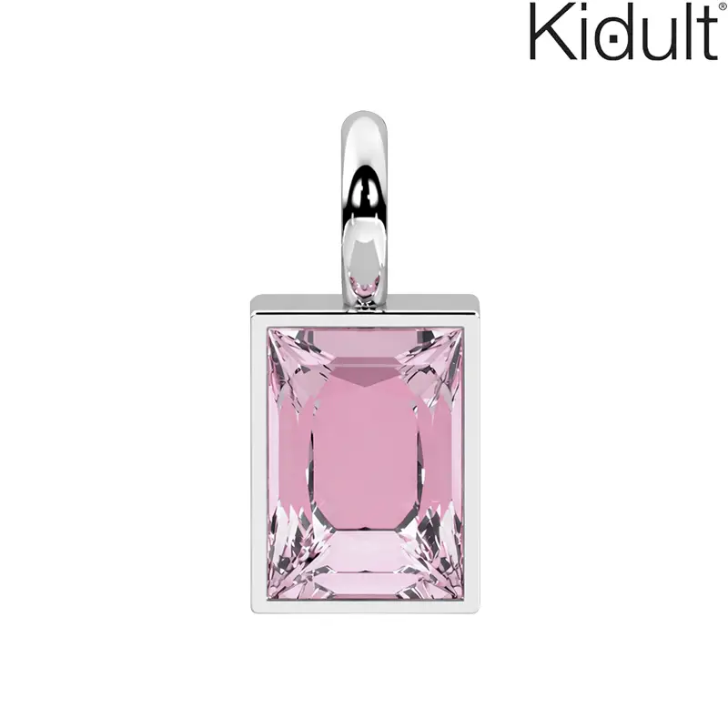 Ciondolo con Zircone Rosa Taglio Baguette Energia Sogni Kidult