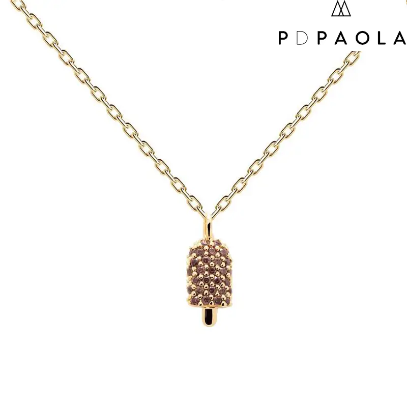 Collana Donna Popsicle Dream in Argento Dorato con Zirconi Pdpaola