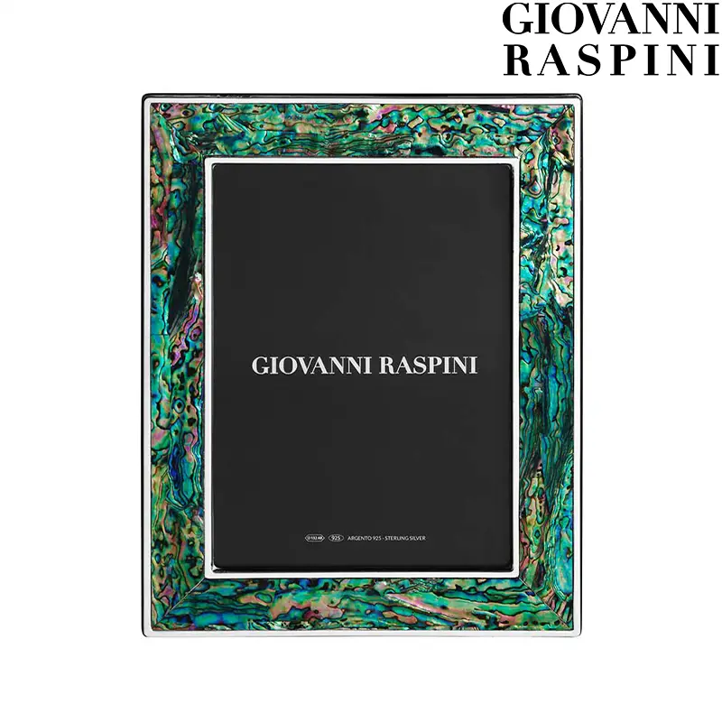 Cornice Abalone Media in Argento Giovanni Raspini