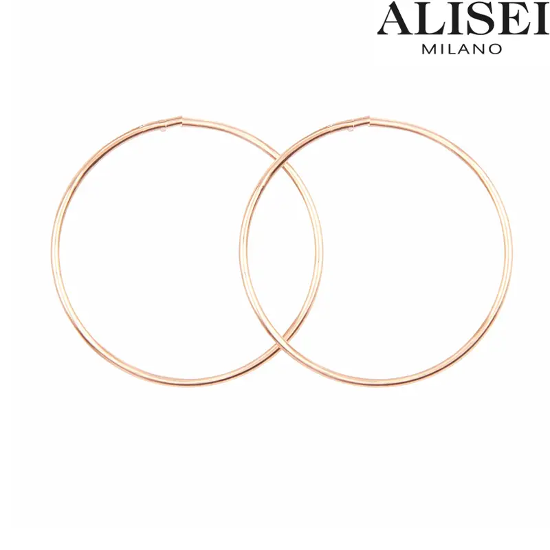 Orecchini Cerchi in Argento Rosato Alisei