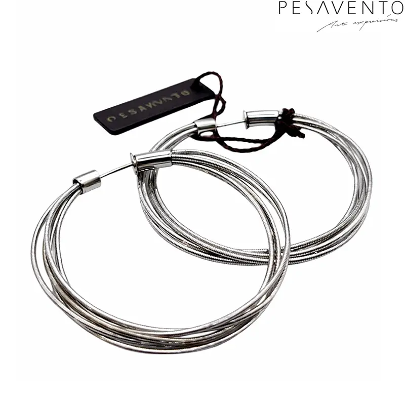 Orecchini Donna in Argento Cinque Fili Pesavento