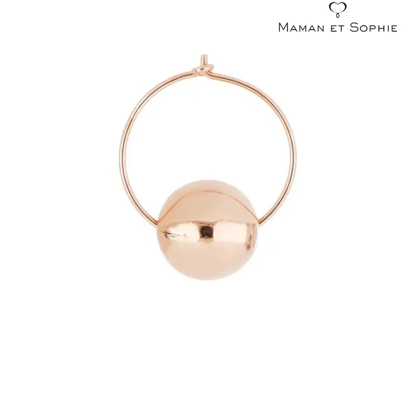Orecchino Cerchio Piccolo Mondi in Argento Maman et Sophie
